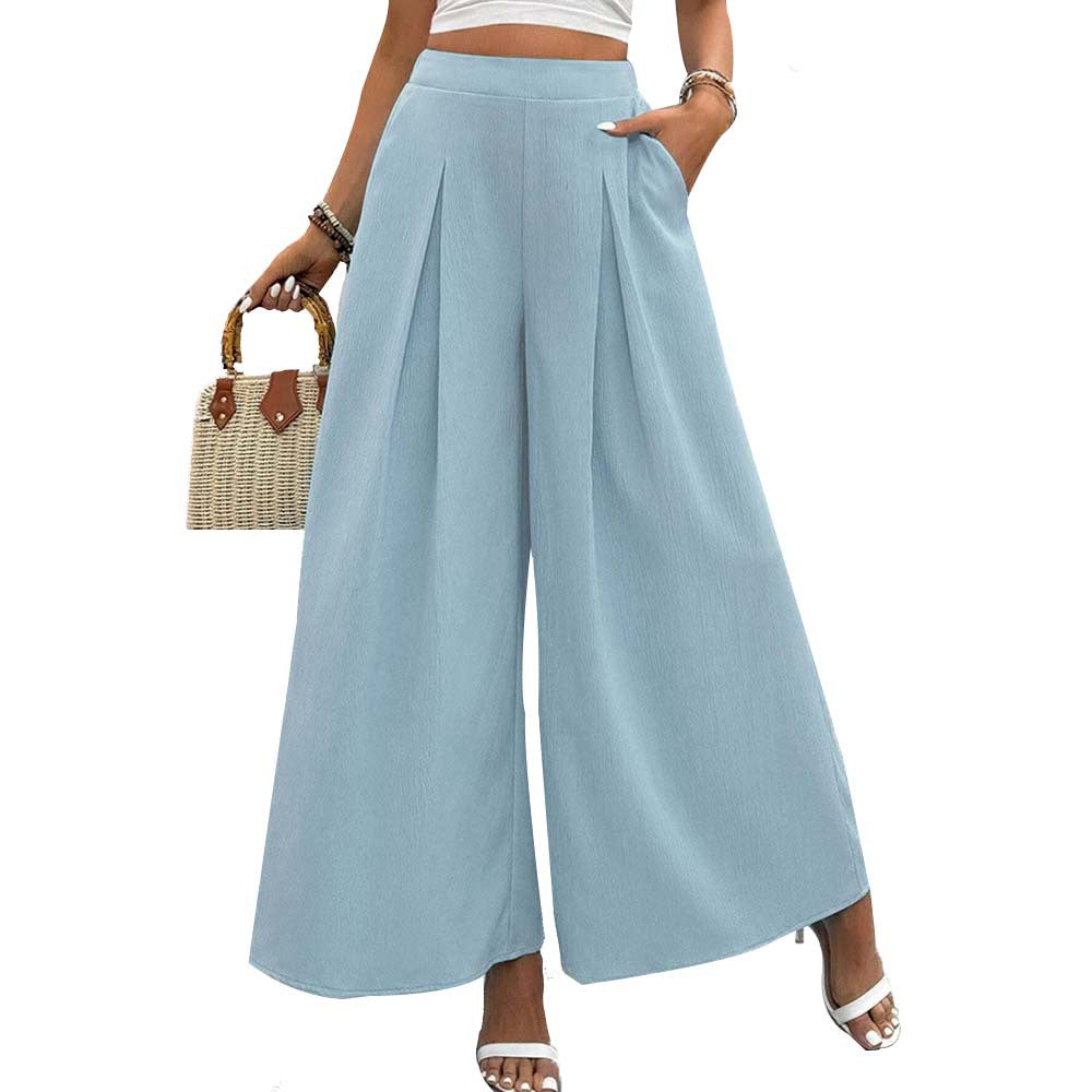 Pantalons larges Palazzo pour femmes avec des plis élégants et un design de poche pratique Chic & Stil
