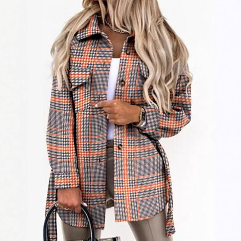 Lune London Long Sleeved Checkered Blouse for Women