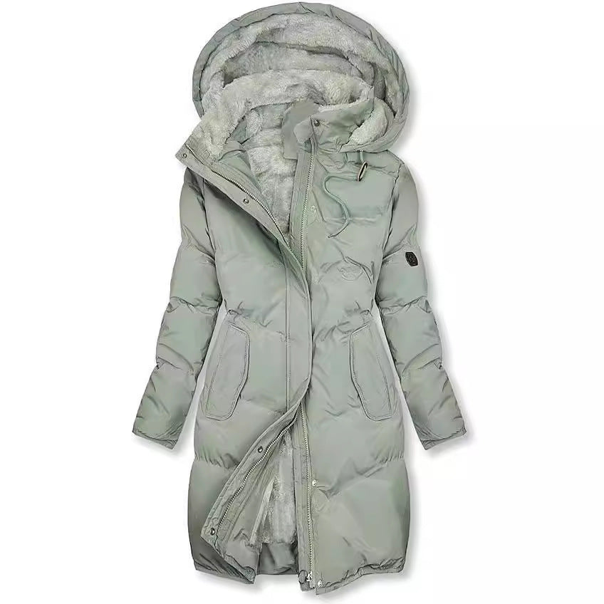 Ladies winter padded parkas with removable hood and soft lining Lune London