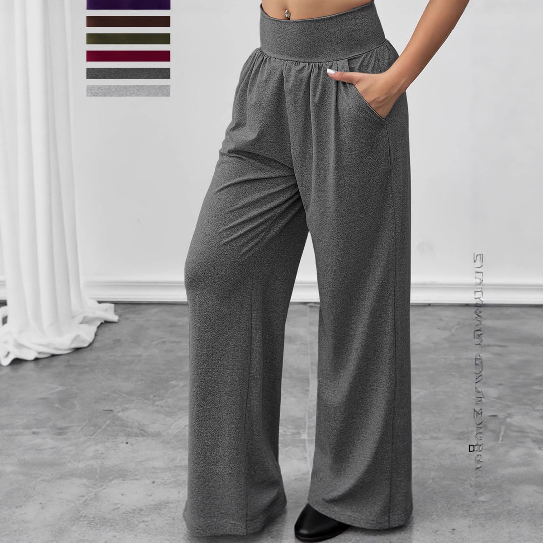 Pantalons de loisirs confortables pour femmes avec taille élastique et poches latérales Chic & Stil