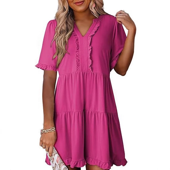Leisure dress for women with ruffle details Lune London