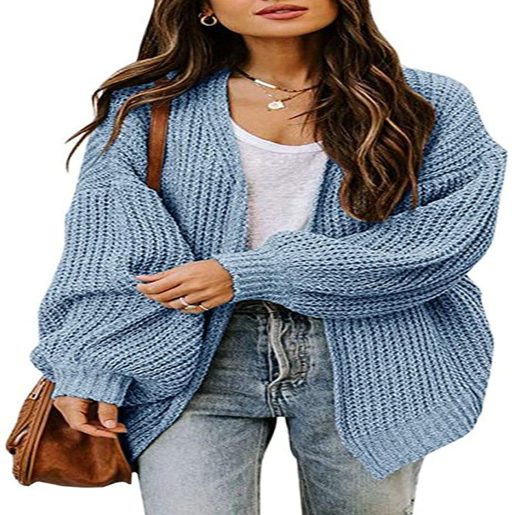 Sweat en tricot épais pour femmes avec des manches volumineuses et une coupe décontractée Chic & Stil
