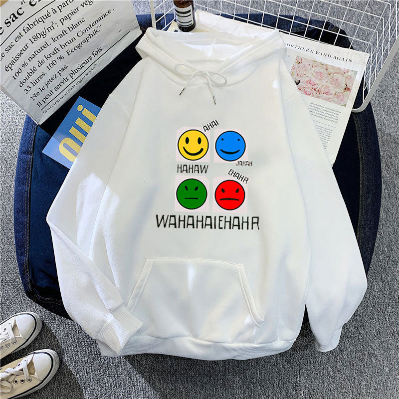 Women’s hoodie with cheerful emoji design Chic & Stil