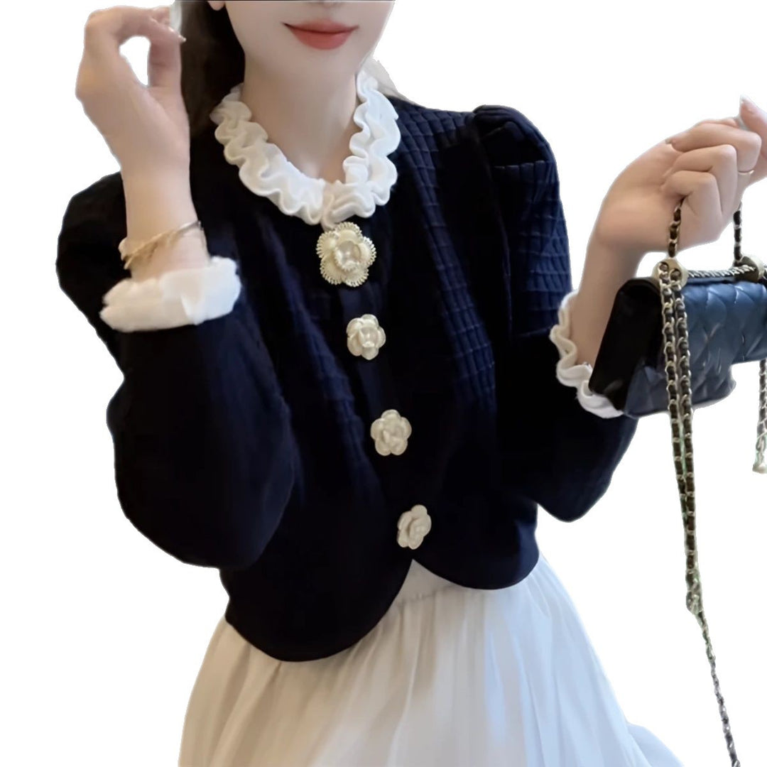 Cardigan Élégant pour Femmes avec Accents Floraux Chic & Stil