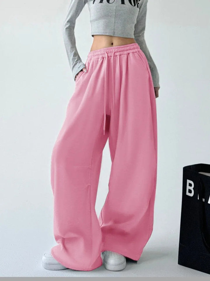 Casual women's jogger pants, loose with elastic waistband and drawstring Chic and Style