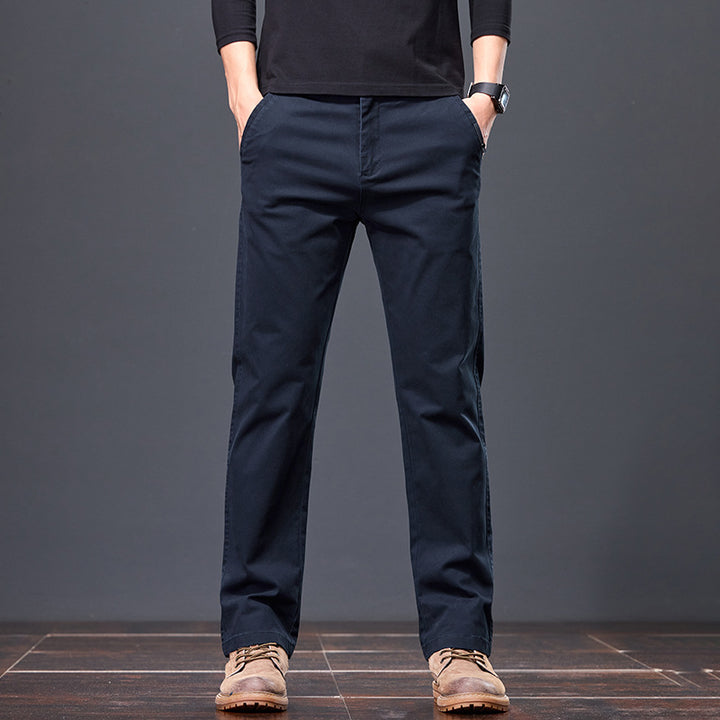 Pantalon chino confortable pour hommes avec taille élastique et poches pratiques Lune London