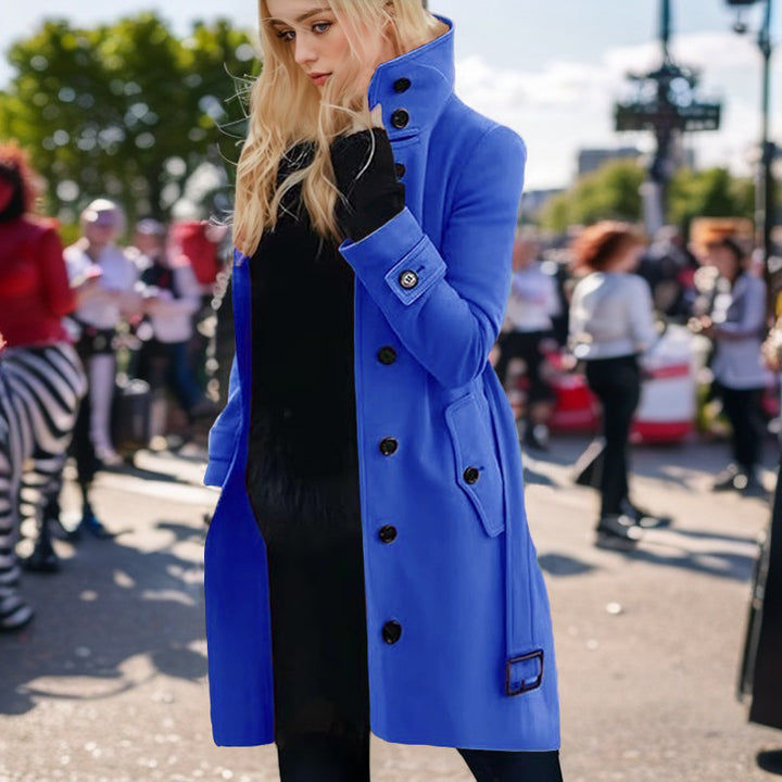 Elegant trench coat for women with high collar Lune London
