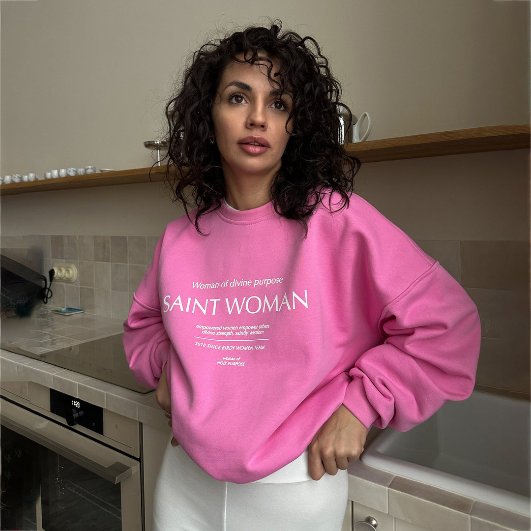 Women's sweatshirt with creative lettering and casual cut Lune London