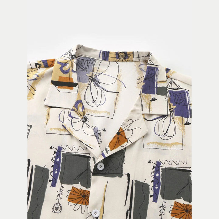 Short set with short sleeves for women with floral pattern Lune London