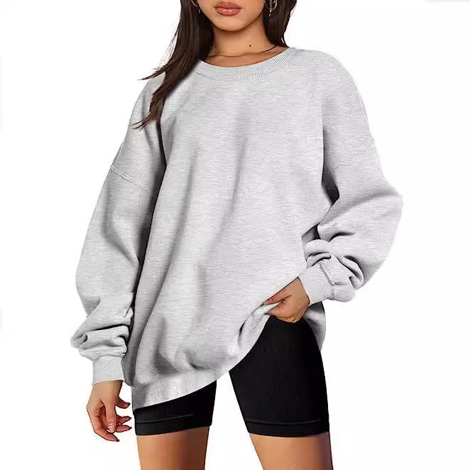 Oversized women's sweatshirt with simple sleeves Chic and Style
