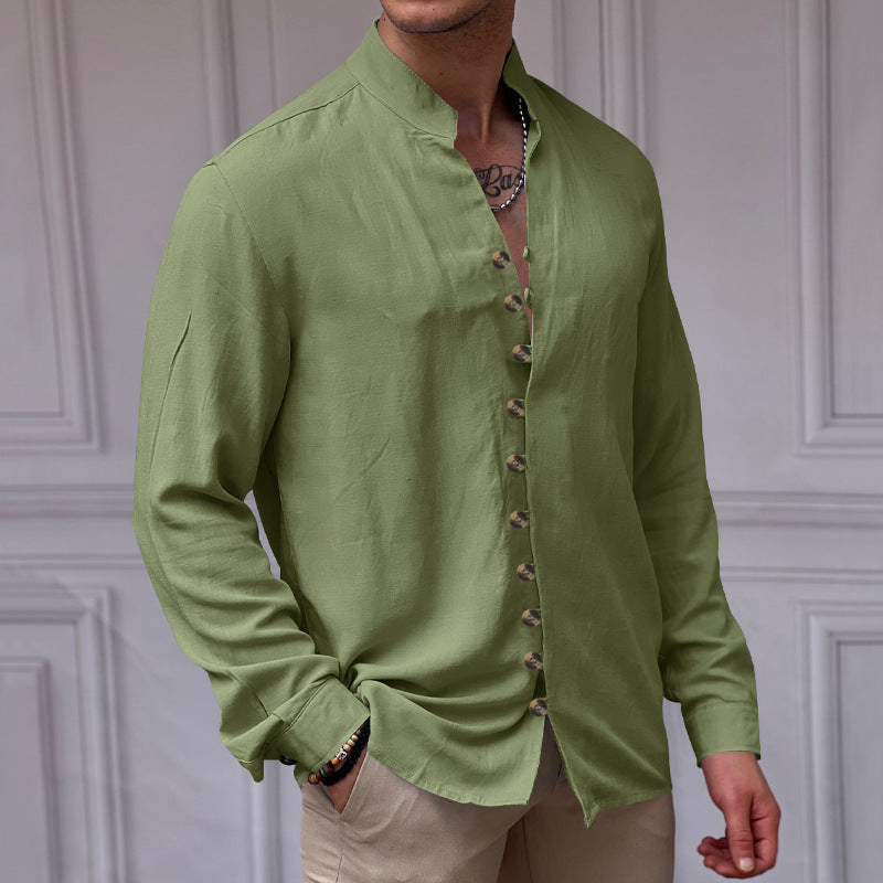 Chic long sleeve shirt for men with button details Lune London
