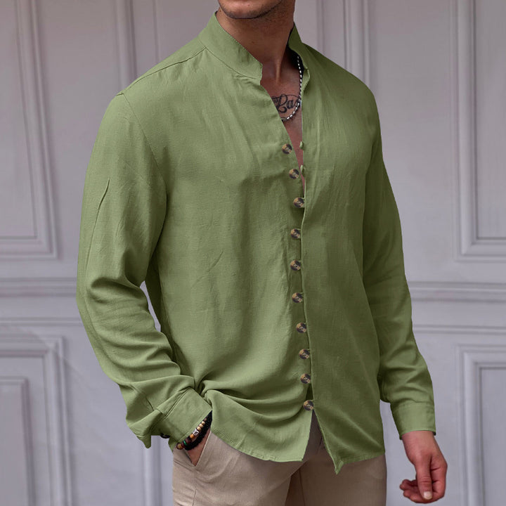 Chic long sleeve shirt for men with button details Lune London