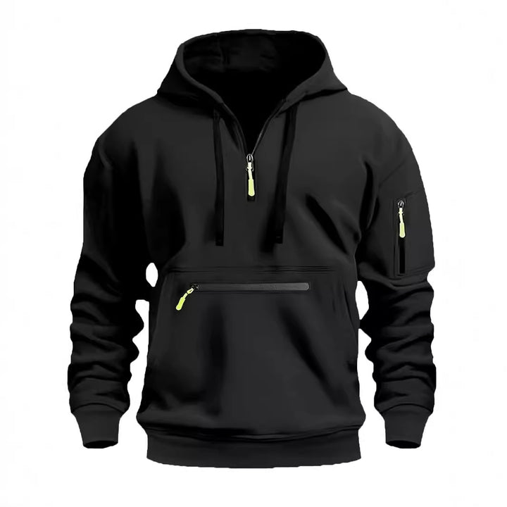 Trendy men's hoodie with practical zip pockets Lune London
