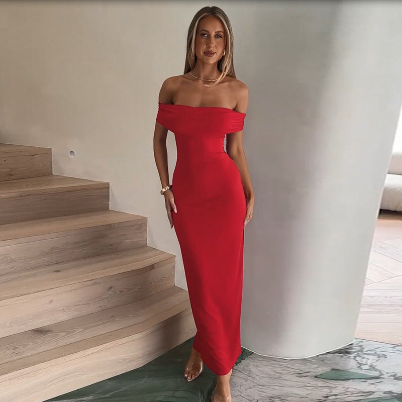 Lune London off-shoulder bodycon evening dress
