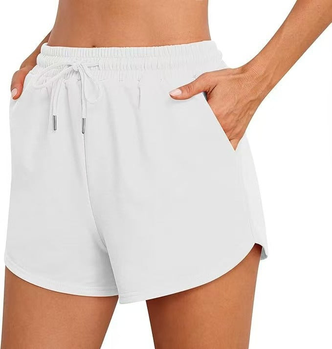 Women's casual trousers in a relaxed fit with an elastic waistband and side pockets Lune London