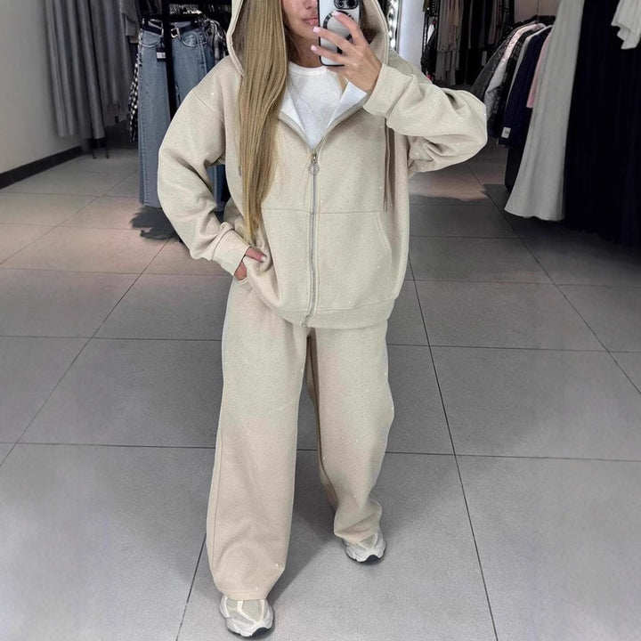 Chic Polka Dot Track Suit for Women