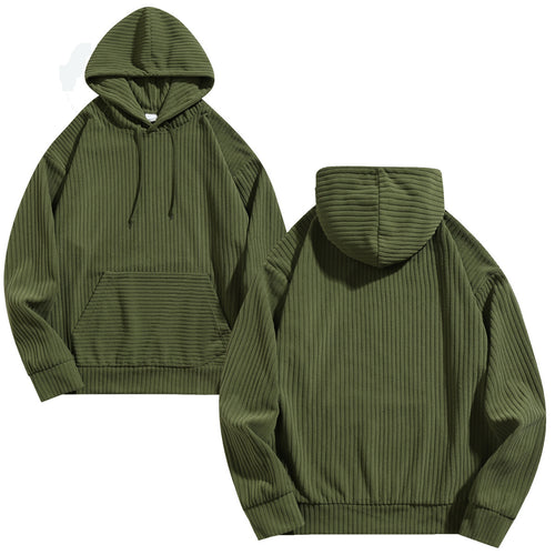 Casual hooded sweatshirt for men with ribbed design and practical pockets Lune London