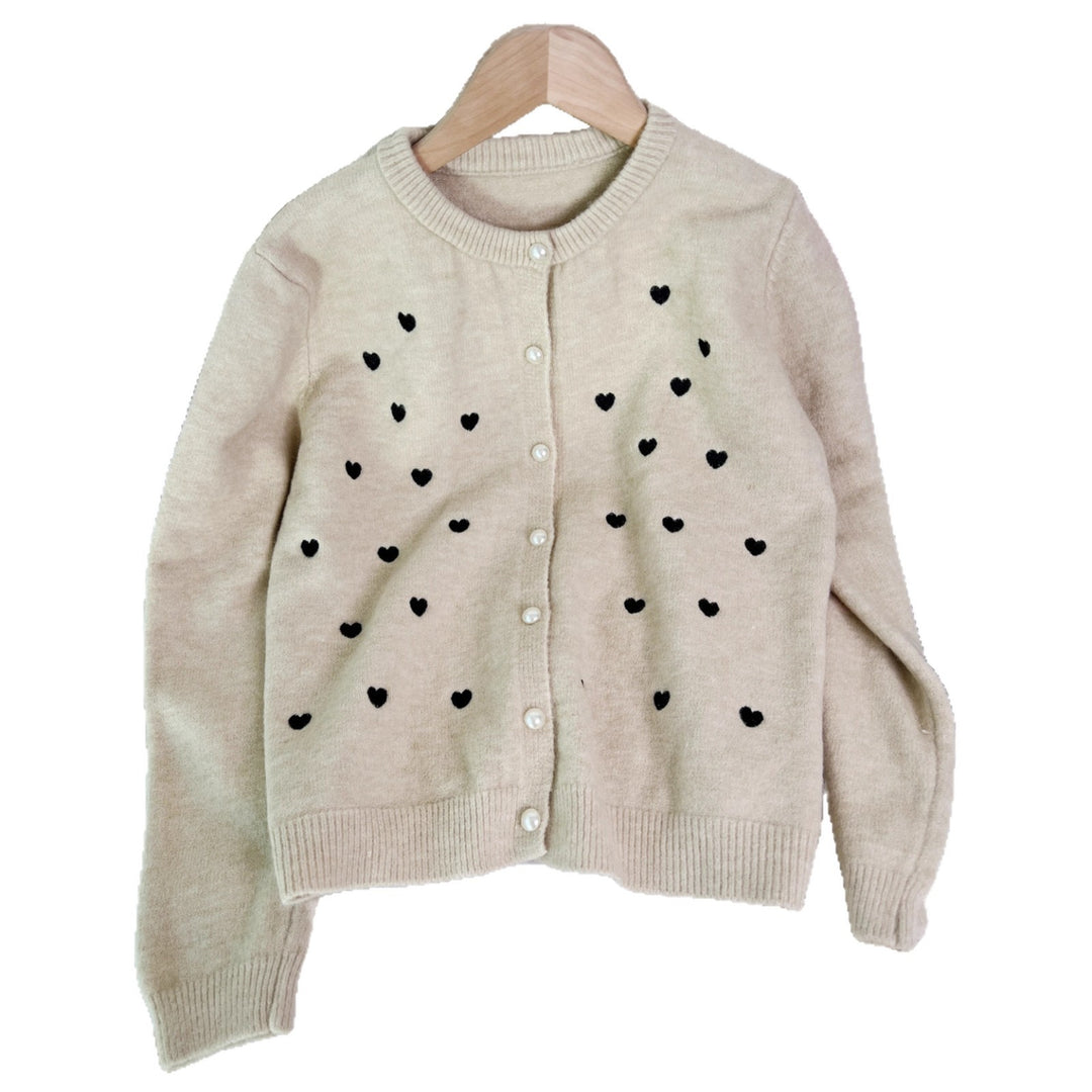 Cardigan à motif cœur pour femmes Chic & Stil