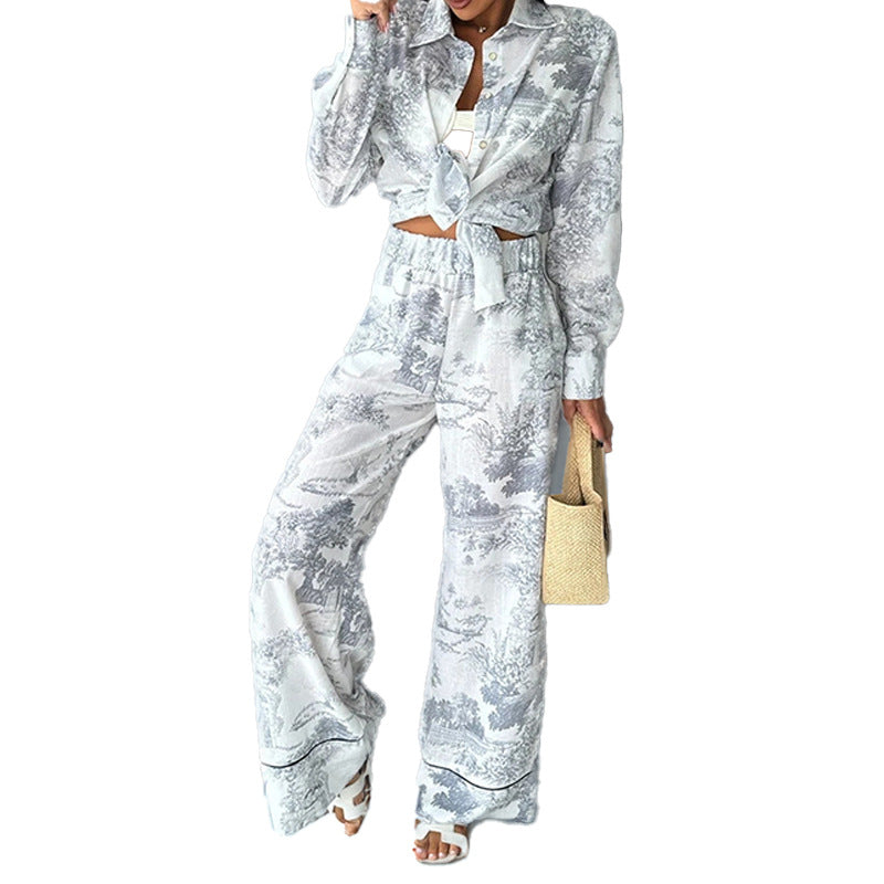 Women's Elegant and Comfortable Pajama Set with Unique Floral Design Lune London