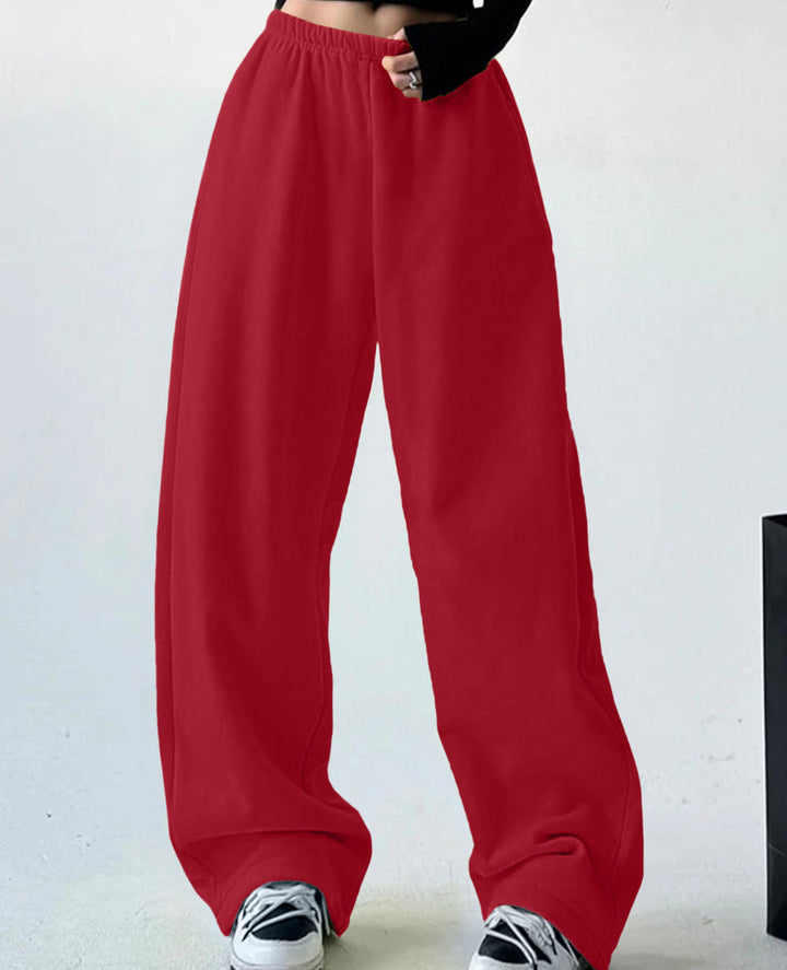 Loose leisure pants for women with elastic waistband and side pockets Lune London