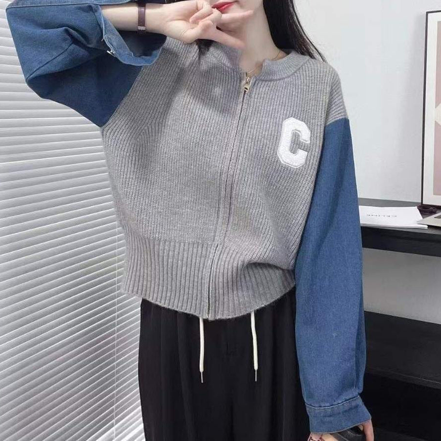 Cardigan Tendance pour Femmes avec Manches en Jean Chic & Stil