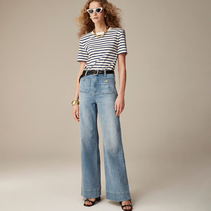 Women Wide Comfortable Jeans with High Waist Lune London