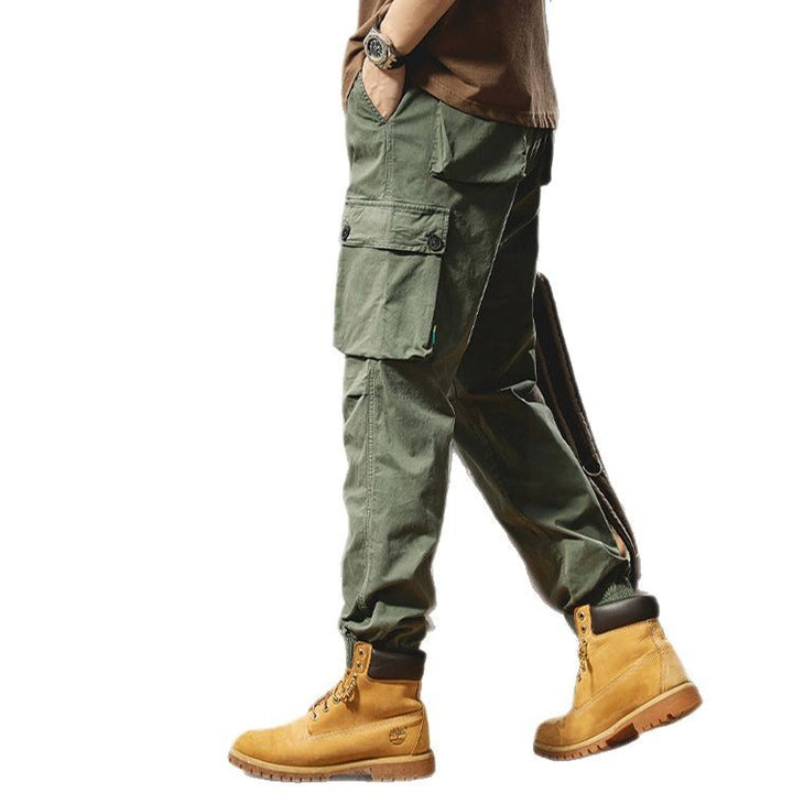 Men's cargo pants with elastic waistband and multiple practical pockets Lune London
