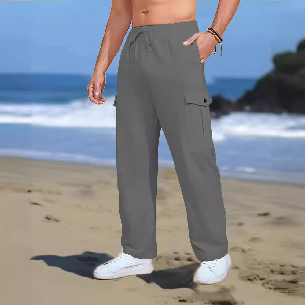 Men's cargo pants with convenient pockets and elastic waistband Lune London