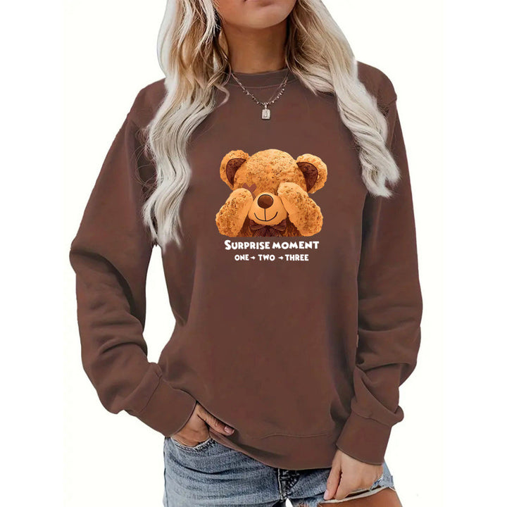 Women's leisure sweater with cute bear design Lune London