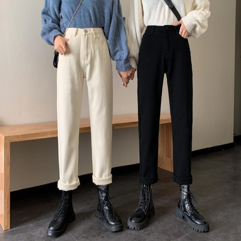 Pantalons en tissu taille haute décontractés pour femmes Chic & Stil