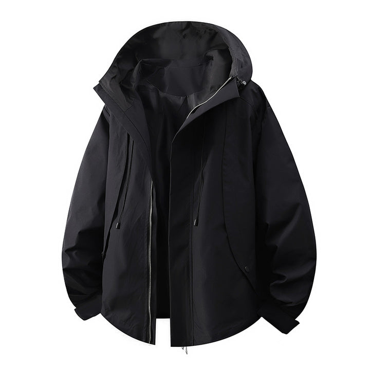 Women's windproof transition jacket with hood and adjustable drawstring Lune London