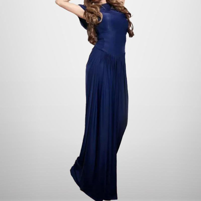 Robe Maxi Enveloppante Élégante pour Femmes avec Détails de Drapé Raffinés Chic & Stil