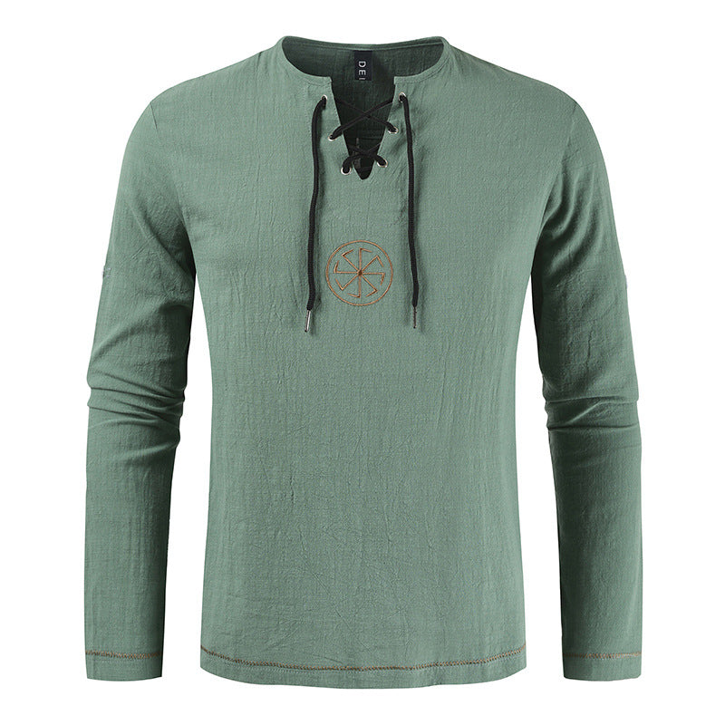 Casual long sleeve t-shirt for men with a romantic lace design Lune London