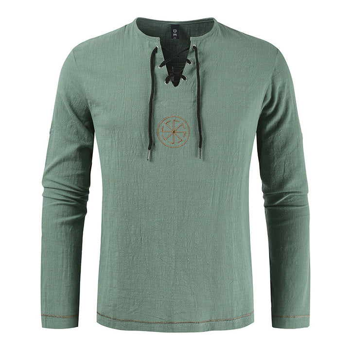 Casual long sleeve t-shirt for men with a romantic lace design Lune London