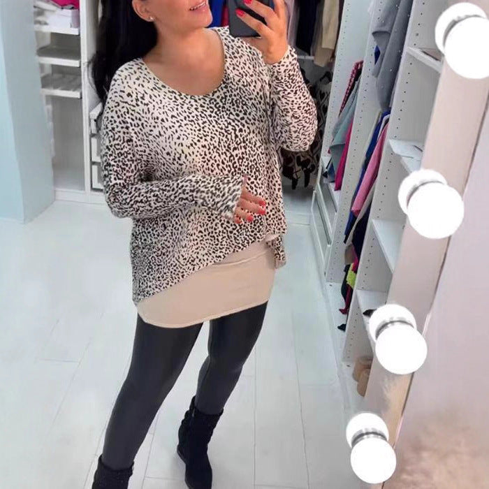 Top féminin décontracté avec imprimé animal et tissu léger Chic & Stil