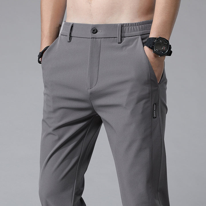 Modern chinos for men with elastic waistband and practical pockets Lune London