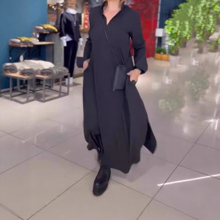 Shirt dress for women with practical side pockets and fluid cut Lune London