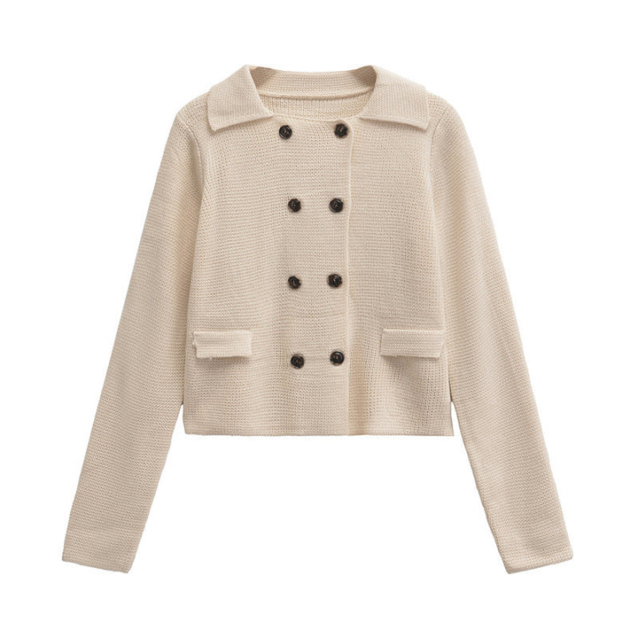 Elegant short jacket for women with double button closure and pockets Lune London