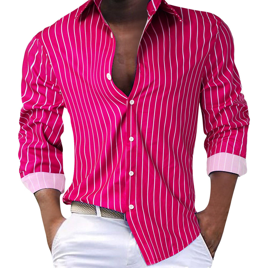 Men's Slim-Fit Shirt with Modern Stripe Pattern Lune London