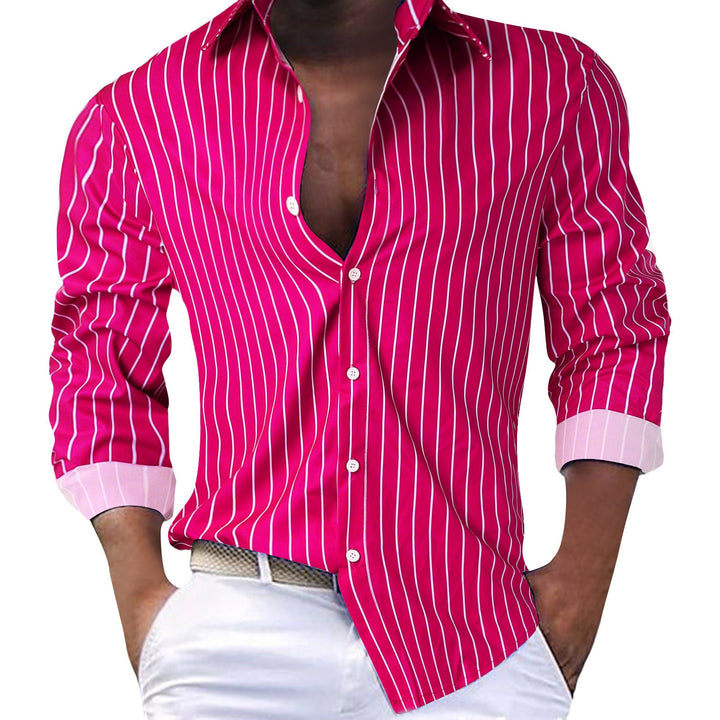 Men's Slim-Fit Shirt with Modern Stripe Pattern Lune London