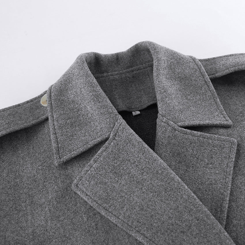 Oversized wool blazer jacket for women with double-breasted buttons Lune London