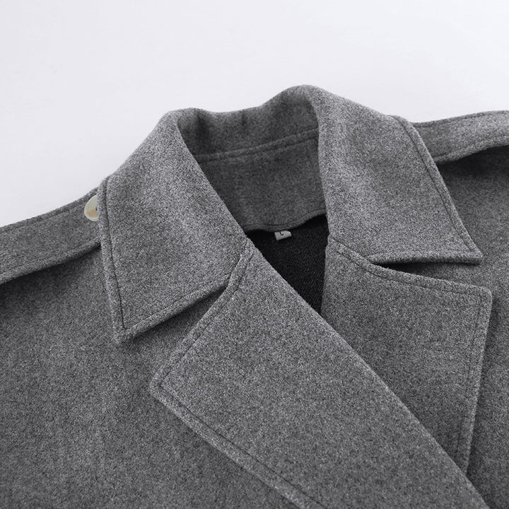 Oversized wool blazer jacket for women with double-breasted buttons Lune London