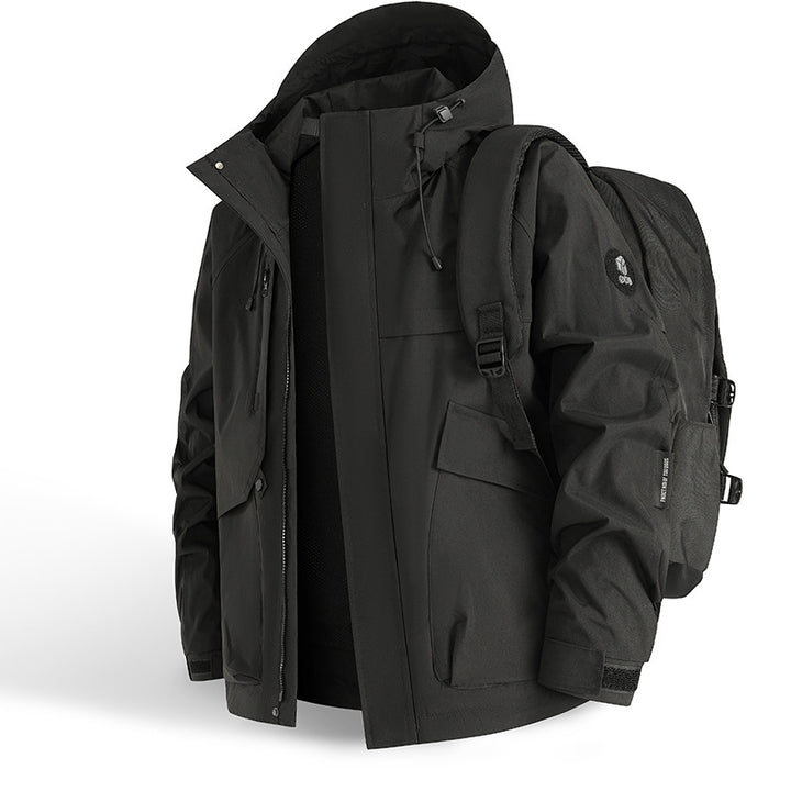Outdoor technical jacket for men with an innovative pocket concept and breathable materials Lune London