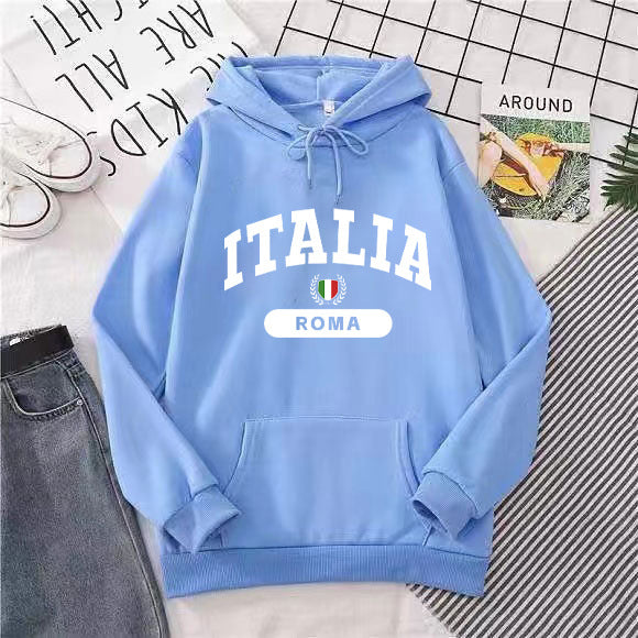 Ladies hoodie with Italy print Chic & Stil