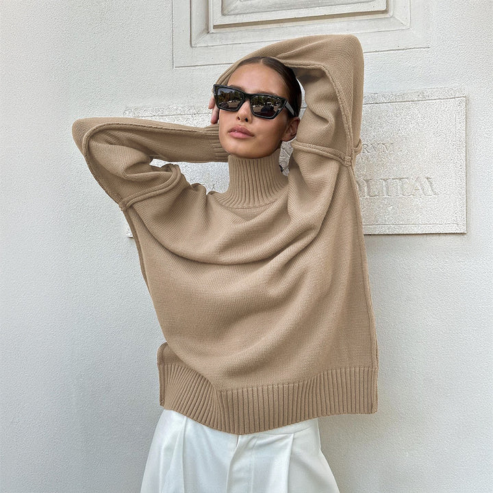 Ladies Trendy Turtleneck Pullover Lune London