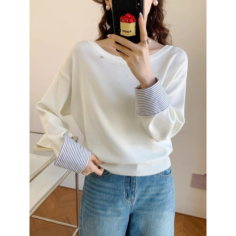 Pull décontracté pour femmes avec manches intérieures amovibles Chic & Stil