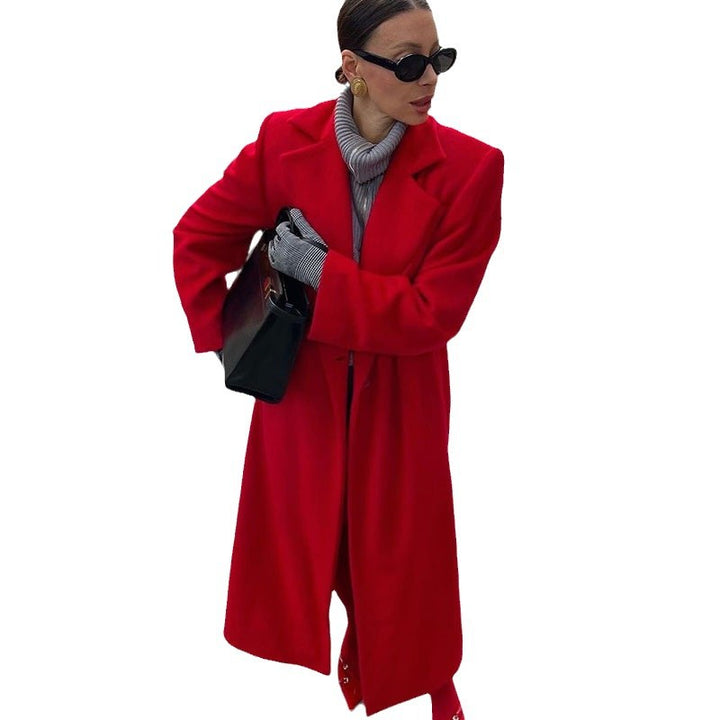 Elegant wool coat for ladies with oversized fit and chic collar Lune London