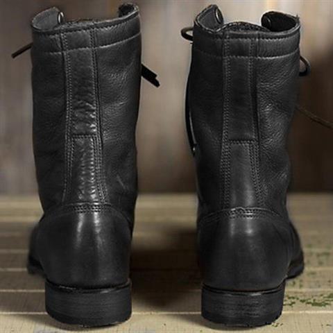Lune London | Lace-up boots - Leather - Round toe - Robust sole - Mid-high shaft