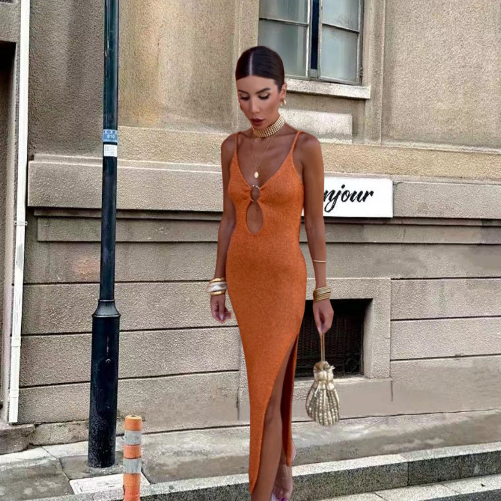 Elegant maxi dress for women with slit detail Lune London