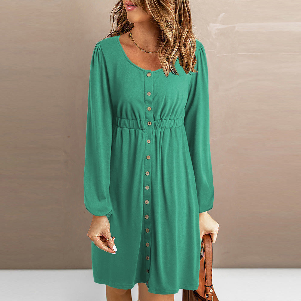 Summer dress for women with fitted cut and long sleeves Lune London